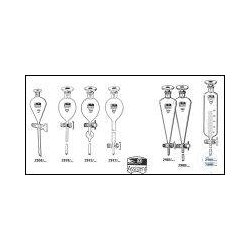 Separatory funnels, borosilicate glass 3.3, conical...