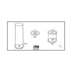 Lid of glass, falling over loosely, with handle 18 cm...