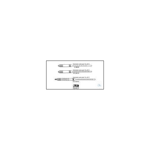 Dichte-Aräometer ohne Thermometer, ca. 30 cm lang, Teilung 0,001 g/cm³ 0,700 -