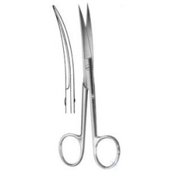 Schere, Standard, gebog., sp.sp., 115 mm