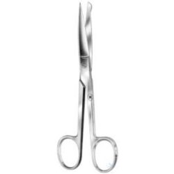 Incision scissors, buttoned, straight, 145mm