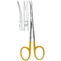 Gum scissors, TC, curved, 115 mm