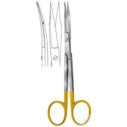Gum scissors, TC, Goldman-Fox, curved, 130 mm