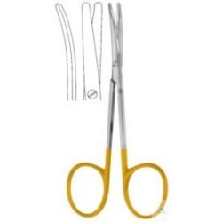Vascular scissors, TC, curved, st.st., 115 mm