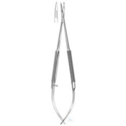 Micro-scissors, straight, 140 mm, with rounded handle
