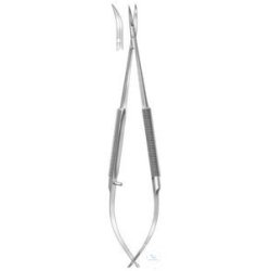 Micro scissors, curved, 140 mm, with round handle