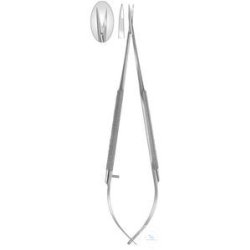 Micro-tissue scissors, straight, 180 mm, with round handle