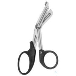 Universal scissors with plastic handles, angled, 180 mm