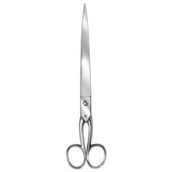 Paper scissors, straight, 250 mm, , nickel-plated, lac....