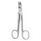 Plate and crown shears, curved, pointed, 115 mm