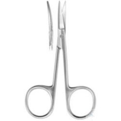 Scissors for microscopy, 90 mm, curved, simple pattern