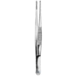 Tweezers, anatomical, narrow, straight, 130 mm