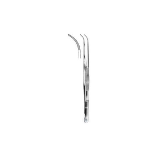 Tweezers, anatomical, Semken, curved, 150 mm