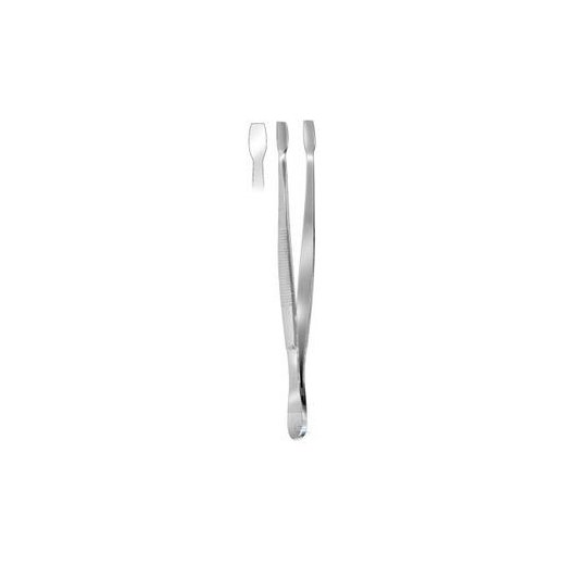 Cover glass tweezers 18/8 straight, 105 mm, simple version