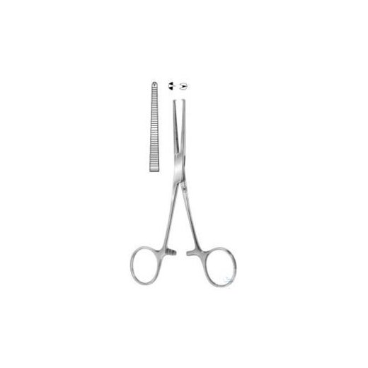 Artery clamp, Kocher (Ochsner), straight, 1:2 hook, 140 mm