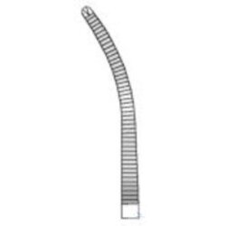 Arterienklemme,Kocher(Ochsner), gebogen, 1:2 Haken, 180 mm