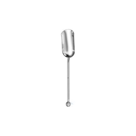 Filling scoop with knob, 18/8, 190 mm (70x35mm)