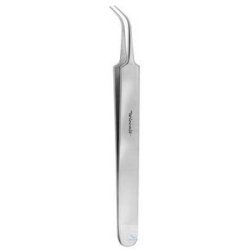 Micro-preparation forceps, curved, 105 mm