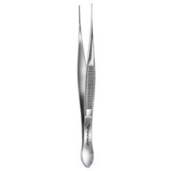 Micro forceps, straight, anatomical, anti-magnetic, 105 mm