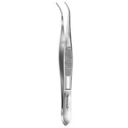 Micro-tweezers with pin, curved, anatomical,...