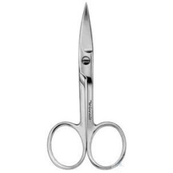 Nail scissors, curved, 90 mm, serrated edge