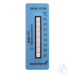 testoterm - temperature measuring strips, +37 ... +65°C