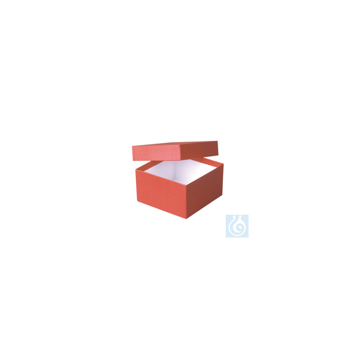 ratiolab® Kryo-Boxen, Karton, spezial, rot, 133 x 133 x 75 mm
