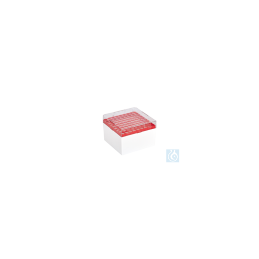 Kryo-Boxen, PC, Raster 9 x 9, rot, 132 x 132 x 94 mm
