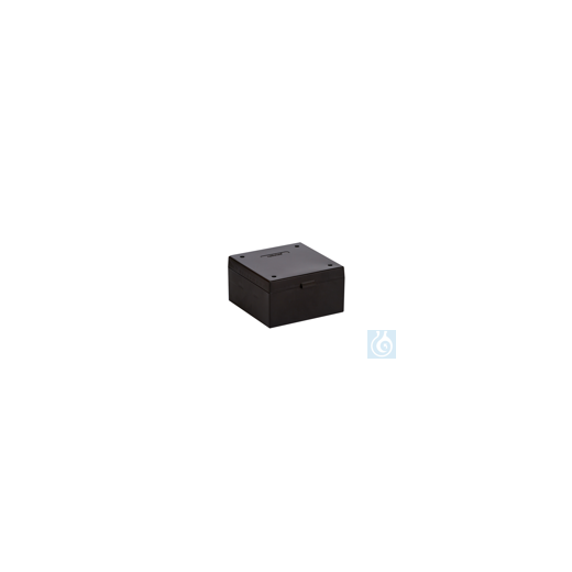 ratiolab® cryogenic boxes, PP, without grid, black, 133 x 133 x 75 mm