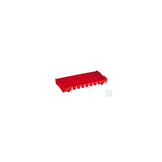 Work stations for 40 cryo tubes, PP, red