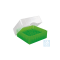 ratiolab® Kryo-Boxen, PP, Raster 6 x 6, grün, 133 x 133 x 50/75 mm, Kombideckel,