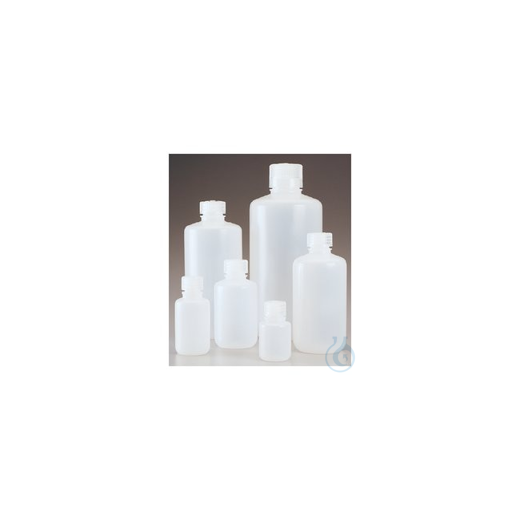 Nalgene&trade; Economy PPCO narrow neck bottles with closure