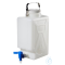 Nalgene&trade; rechteckige HDPE-Ballonflasche mit Hahn, 20 l