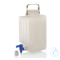 Nalgene&trade; rectangular autoclavable PPCO balloon bottles with tap, 20 l