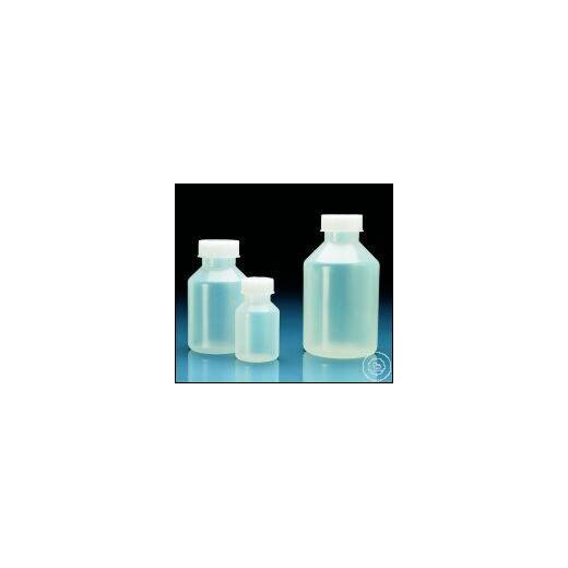 Steilbrustflasche, Weithals, PP, mit Schraubkappe, PP, 100 ml