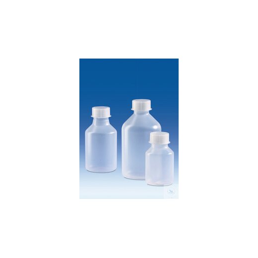Steilbrustflasche, Weithals, PP, mit Schraubkappe, PP, 500 ml