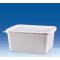 Bowl, PP, bowl with lid, PP, white, 17 litres