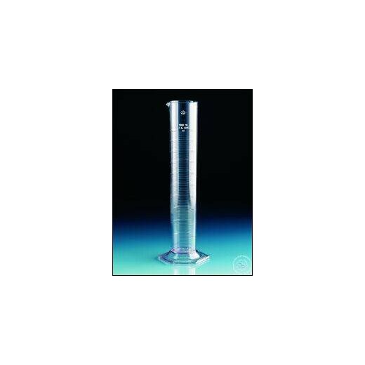 Messzylinder, SAN, Klasse B, hohe Form, erhabene Skala, 1000 ml