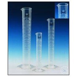 Graduated cylinders, PMP, class A, KB, high form, raised...