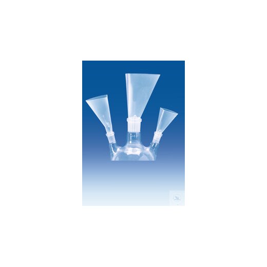 Standard ground joint funnel, PP, NS 29/32, length 135 mm, opening 75 mm