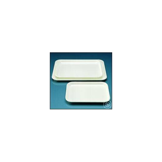 Instrument tray, MF, white, flat form, 428 x 288 x 17 mm