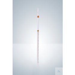 Graduated pipette, brown. graduated, wide opening, 2:0.02 ml