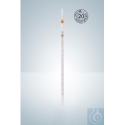 Graduated pipette, class AS, brown graduation, 2:0.1 ml