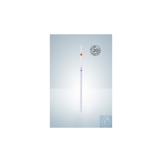 Messpipette, Klasse AS, blau graduiert, 20:0,1 ml
