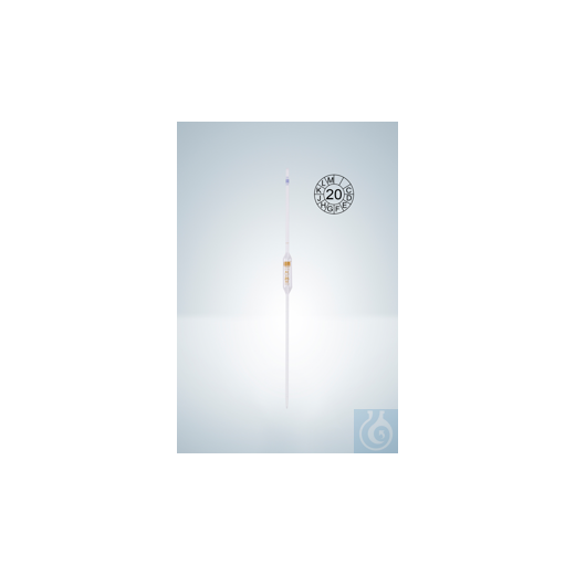 Vollpipette, Klasse AS, braun graduiert, 8:0,02 ml