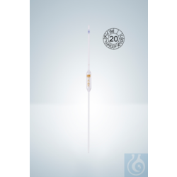 Graduated bulb pipette, class AS, brown graduated,...