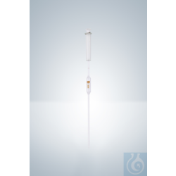 Volumetric pipette, suction bulb, brown graduated,...