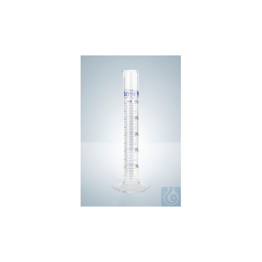 Messzylinder DURAN®, Kl.A USP, blau grad, 500:5 ml, H 390 mm