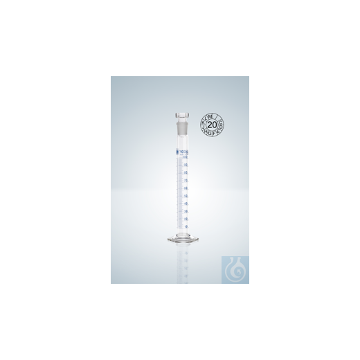 Mischzylinder DURAN®, Kl. A, blau grad., 100:1 ml, NS 24/29, H 290 mm