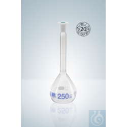 Messkolben DURAN®, Kl. A, blau grad., 500:0,25 ml, NS...